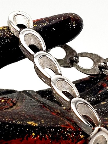 Trifari Choker Necklace, Beveled "C" Curb Chain 15-3/4", Vintage - Picture 4 of 22