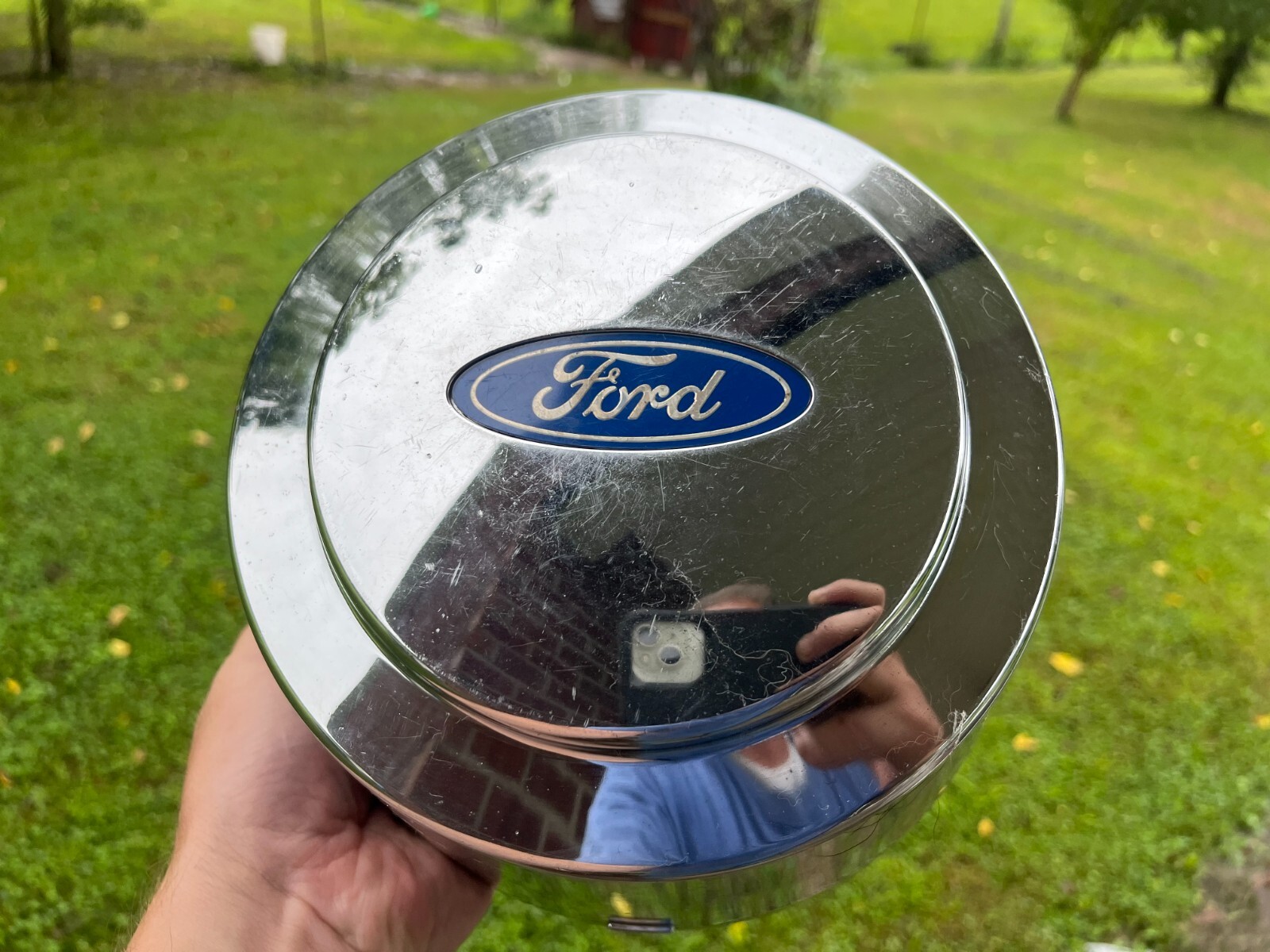 FORD F350 DUALLY REAR OEM WHEEL CENTER CAP F37S1A096BA CHROME FINISH