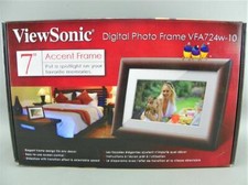 ViewSonic Digital Photo Frame VFA724w-10 Powered 7" Accent Frame USB SD MMC New