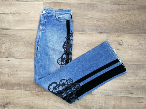 Roberto Cavalli Jeans donna blu ricami velluto made in italy denim M | eBay