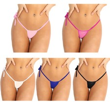 Mujeres Sexy Mini Bikini Calzoncillos Micro Tanga Tanga Tanga Ropa Interior