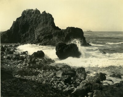 USA Kalifornien Palos Verdes Halbinsel Küstenfelsen altes Foto 1920er