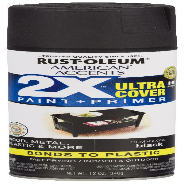 (3 Pack) RustOleum American Accents Ultra Cover 2X SemiGloss Black