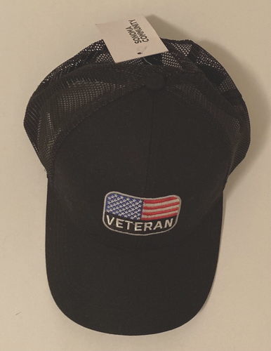 D&I Spotlight United States Veteran Trucker Black Snapback Cap - Picture 7 of 11