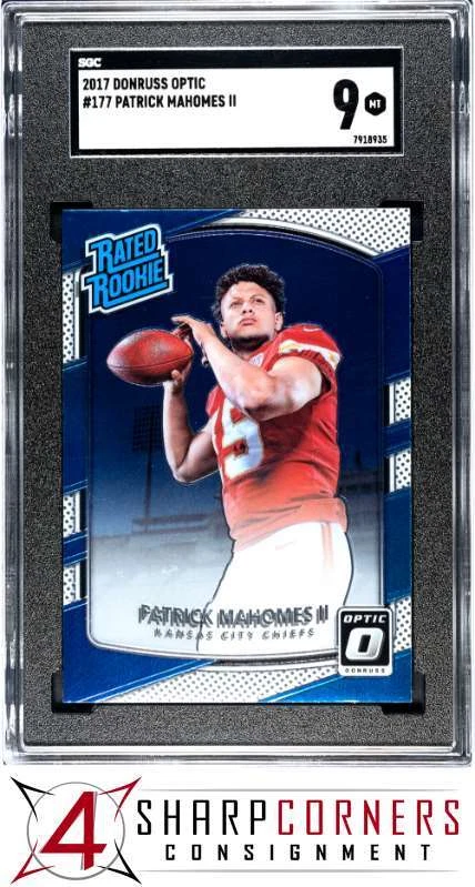 Patrick Mahomes trading card