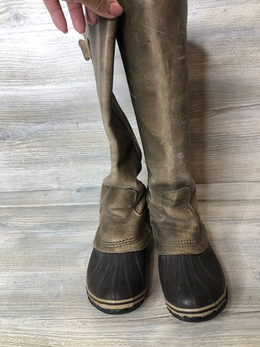 SOREL Slimpack Tall Equestrian Riding Rain Boots Waterproof Shale Size 6.5 US - Picture 2 of 13