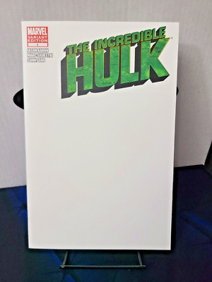 THE INCREDIBLE HULK #1 BLANK COVER VARIANT 9.8 NM GET IT SIGNED / ART ...