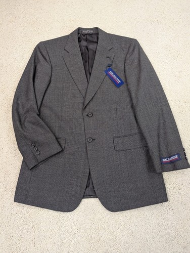 Bert Pulitzer Suit Mens 38R 34x32 Gray Wool 2 Piece Jacket Pants Vintage NEW NWT - Picture 2 of 20