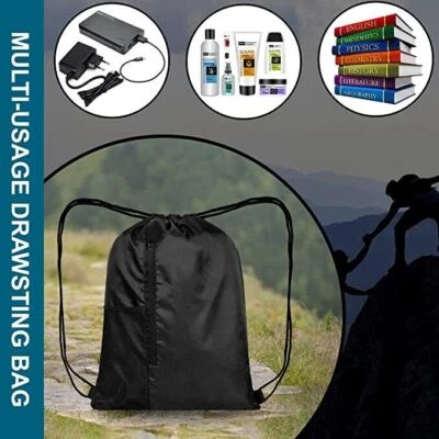 Drawstring Bag Rucksack Backpack School Shoe Sport Kids Fitness Gym PE Kit Bags