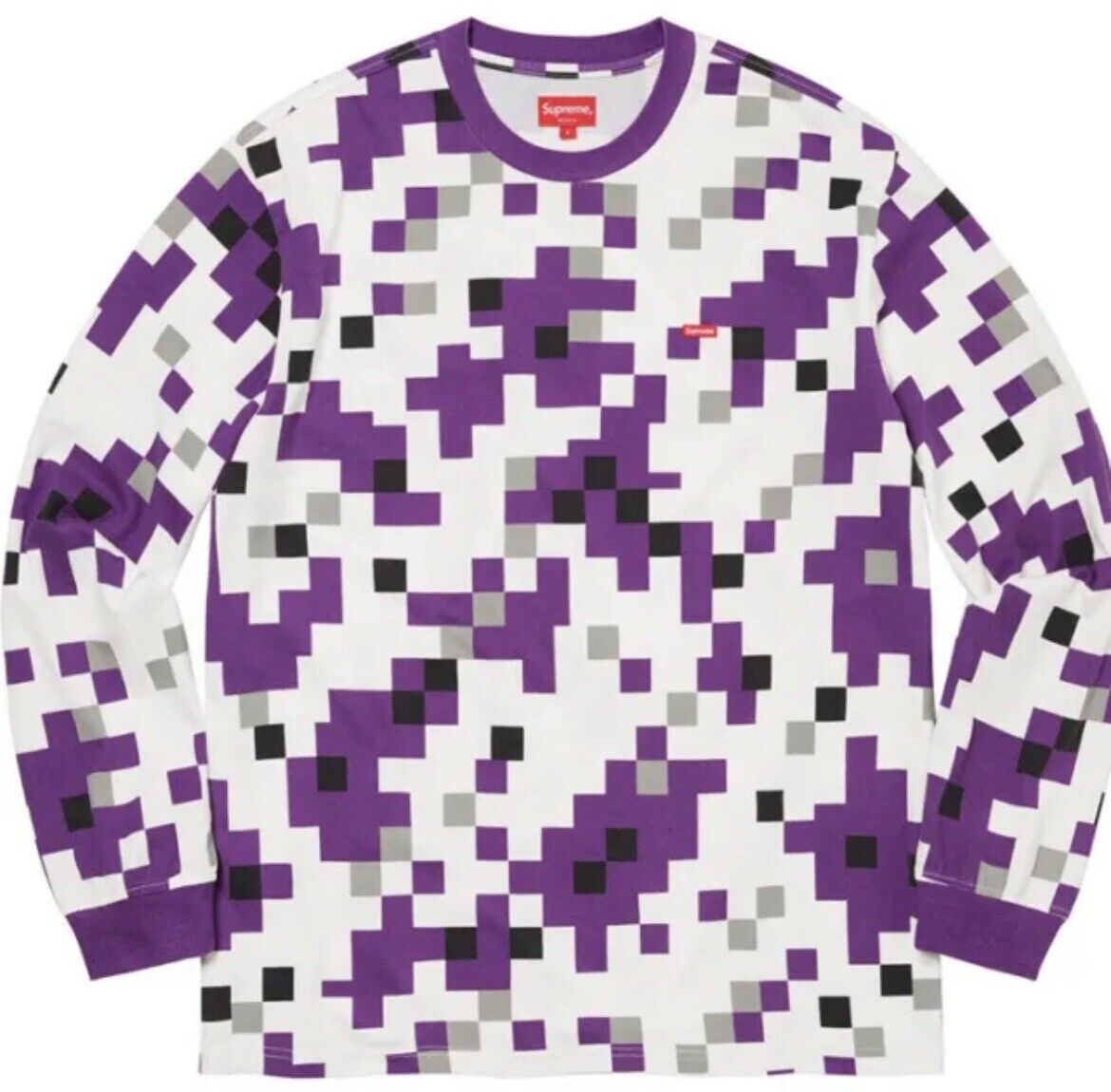 Supreme Small Box Logo Long Sleeve Short Purple Digital Camo Supreme Small Box Logo Long Sleeve Short Purple Digital Camo