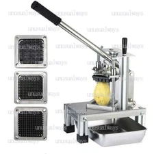 New Commercial Potato Chipper Vegetable Fruit Slicer With 3 Blades