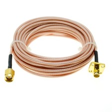 SMA male To SMA Female Flange 4 Hole Connector RF Coaxilal Pigtail RG316 Cable