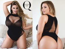 Killer Legs Plus Size Lingerie Ripped Bodystocking High Neck Teddy JT197Q Queen