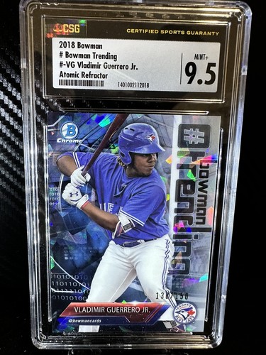 2018 Bowman Chrome Trending Vladimir Guerrero Jr. Toronto CSG 9.5 Atomic/150 - Picture 2 of 8