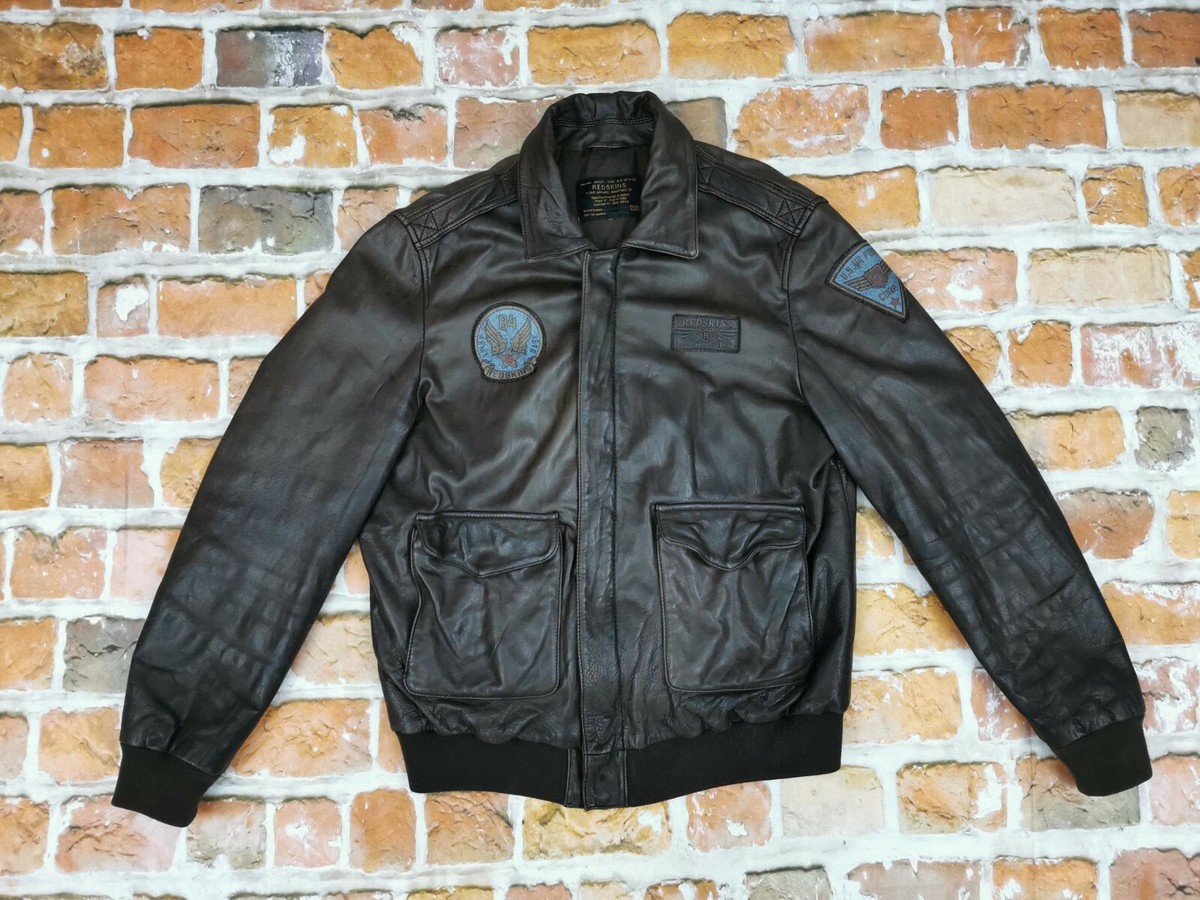 Redskins Pilot A2 Leather Jacket 84th Fighter Squadron Size