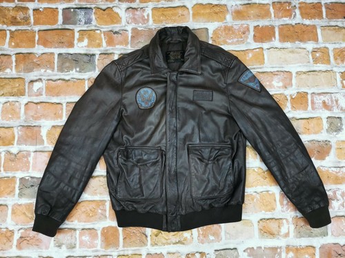 Redskins Flyer Pilot's A2 Leather Jacket 84 Th FIGHTER SQUADRON Size: L Tip Top - Picture 2 of 12