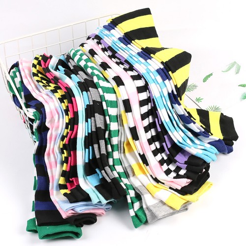 Women Long Socks Stripe Over Knee Thigh High Stockings Hosiery Tights Pantyhose - Picture 6 of 35