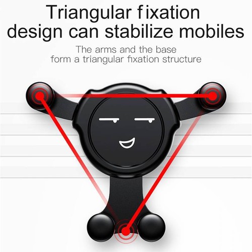 Emoji Smile Happy Face Gravity Car Mount For Your Phone or Other Device - Picture 2 of 5