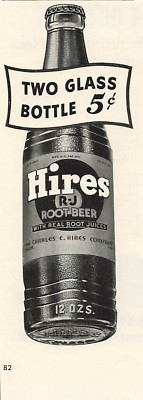 Hires Root Beer Print Ad Vintage Advertisement Soda Advertising Bottle 1941