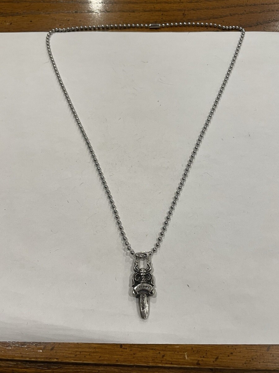 アクセサリー Chrome Hearts Dagger Charm & Ball Chain Chrome Hearts Large Dagger Pendant Ball Chain Sterling