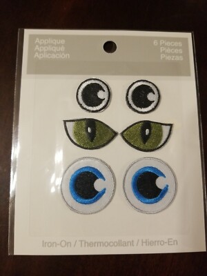 Monster Eyes Iron On Patches Three Pairs of Eyes Applique Iron on Patches