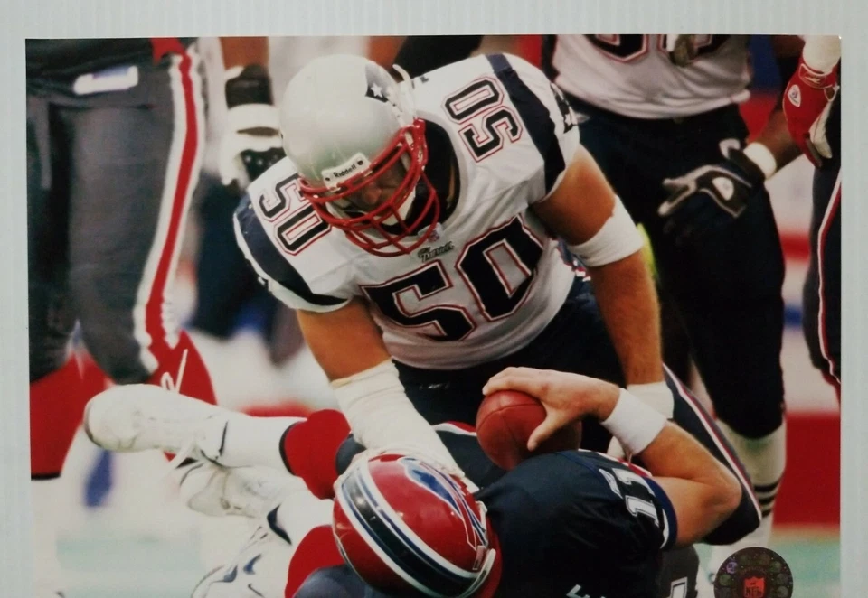 Archivo de fotos Mike Vrabel Sacking Drew Bledsoe New England Patriots 8x10 sin firmar Foto 3 de 4