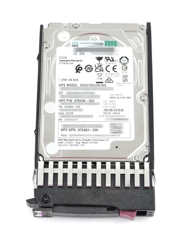 HPE 1.2TB EG001200JWJNQ SAS 12Gb/s 10K RPM 2.5" 876938-002 787648-001