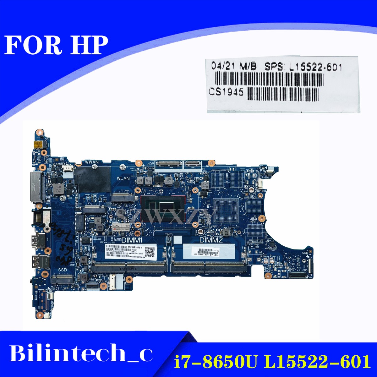 L15522-001 FOR HP EliteBook 840 G5 850 Motherboard i7-8650U L15522