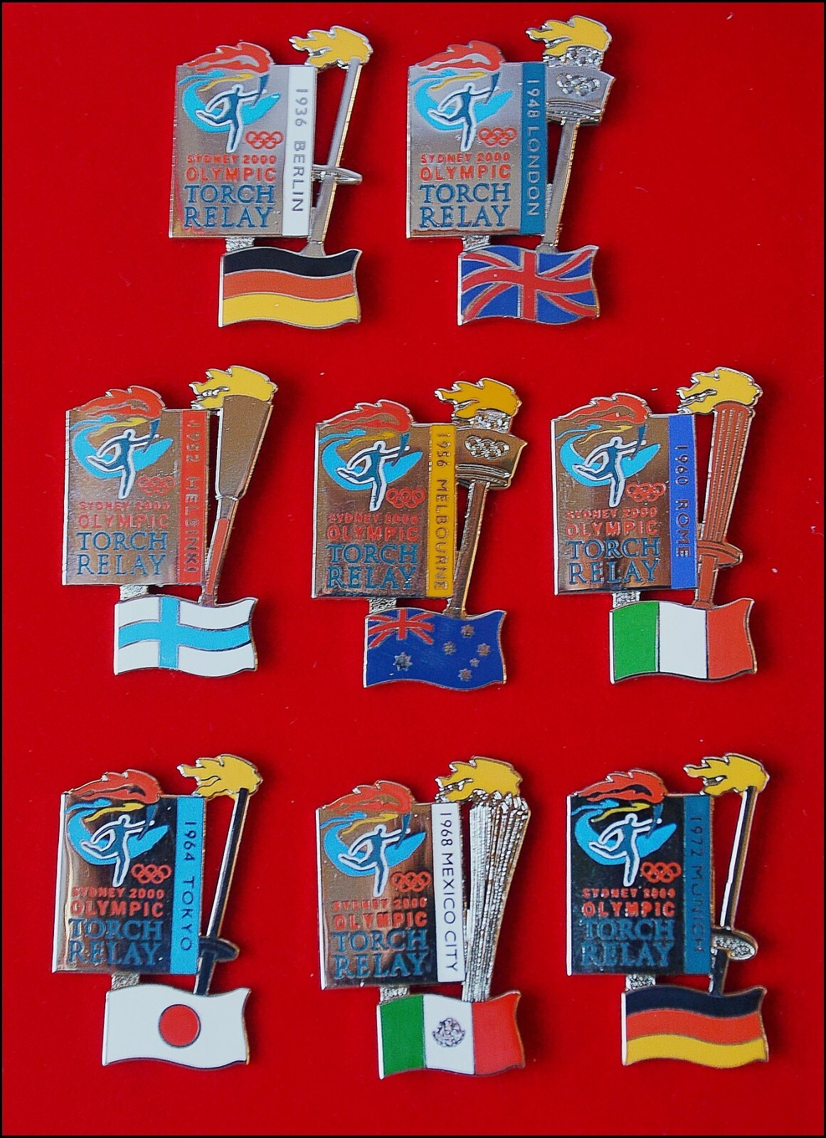 Sydney 2000 Olympic Pins Historic Torch Pin Spares Part Collection