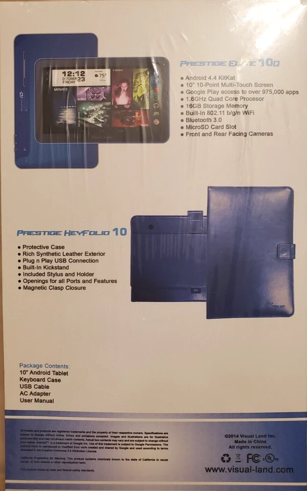 Visual Land Prestige Elite 10Q 10" QUAD CORE ANDROID TABLET BUNDLE - Image 4 of 4