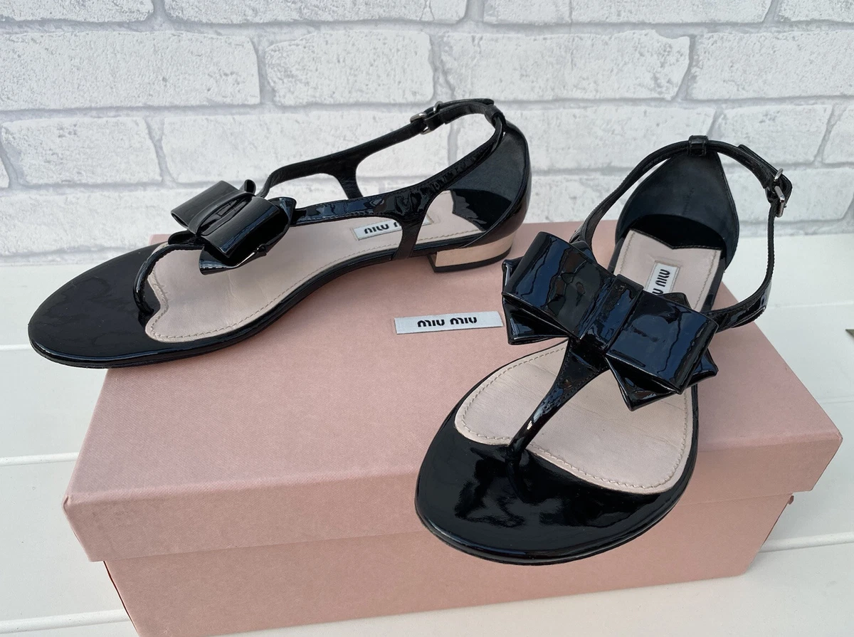 Miu miu sales metallic leather sandals