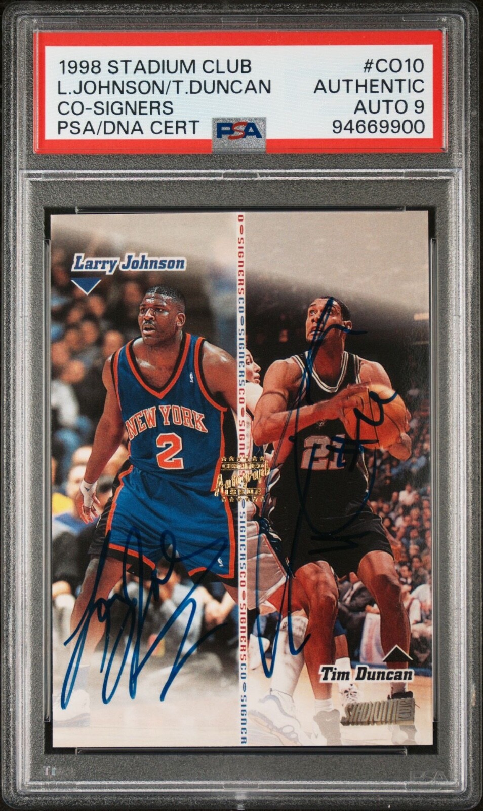Larry Johnson / Tim Duncan 1998 Topps Stadium Club #CO10 Co