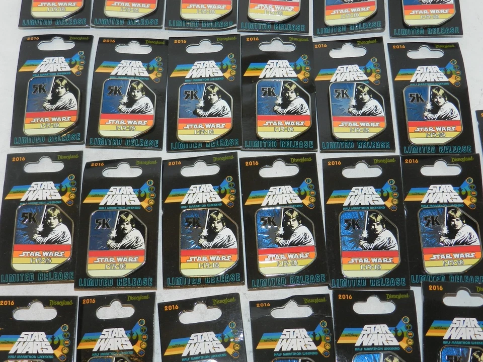 Prendedor x25 2016 Disneyland Star Wars 1/2 Maratón Fin de Semana 5K Luke Skywalker Disney Foto 2 de 3