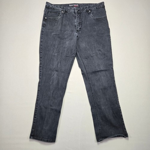 Santana Jeans Denim Pants Stretch Black Wash Comfort Fit Women's 16x30 - 第 1/9 張圖片