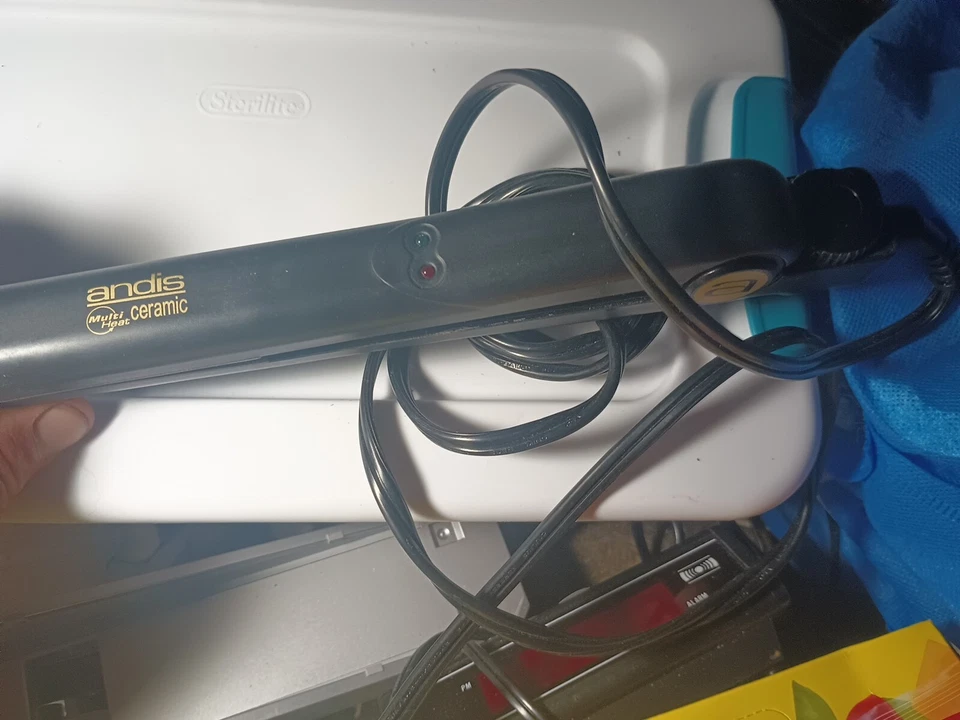 Plancha de pelo Andis Multi Heat cerámica plancha modelo CSI-1EA negra probada Foto 2 de 2