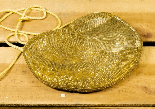 3 Reproduction Vintage Clutch Purses Gold Beaded, Silver Beaded, Cloth Floral - Picture 5 of 6