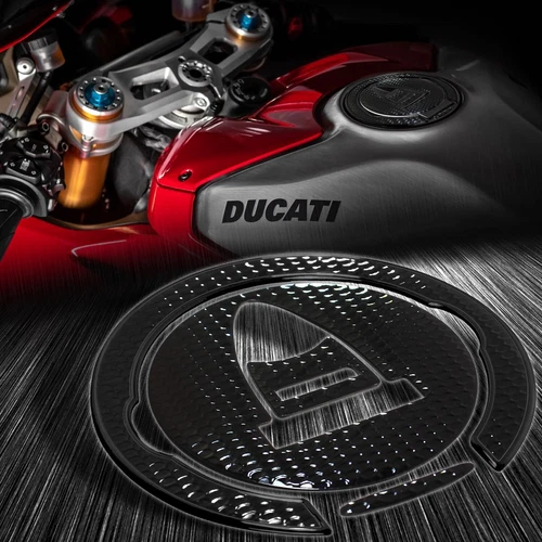 Gas Tank Fuel Cap Cover Decal Pad Panigale 1299/R/S 959/899/Monster/EVO Black - Picture 5 of 5