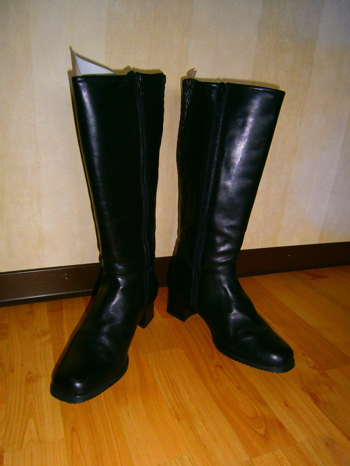 STADTSTIEFEL SCHWARZ GR. 5 1/2, WEITE G, 38 cm obere Wadenweite mit Dehnfalte STADTSTIEFEL SCHWARZ GR. 5 1/2, WEITE G, 38 cm obere Wadenweite mit Dehnfalte