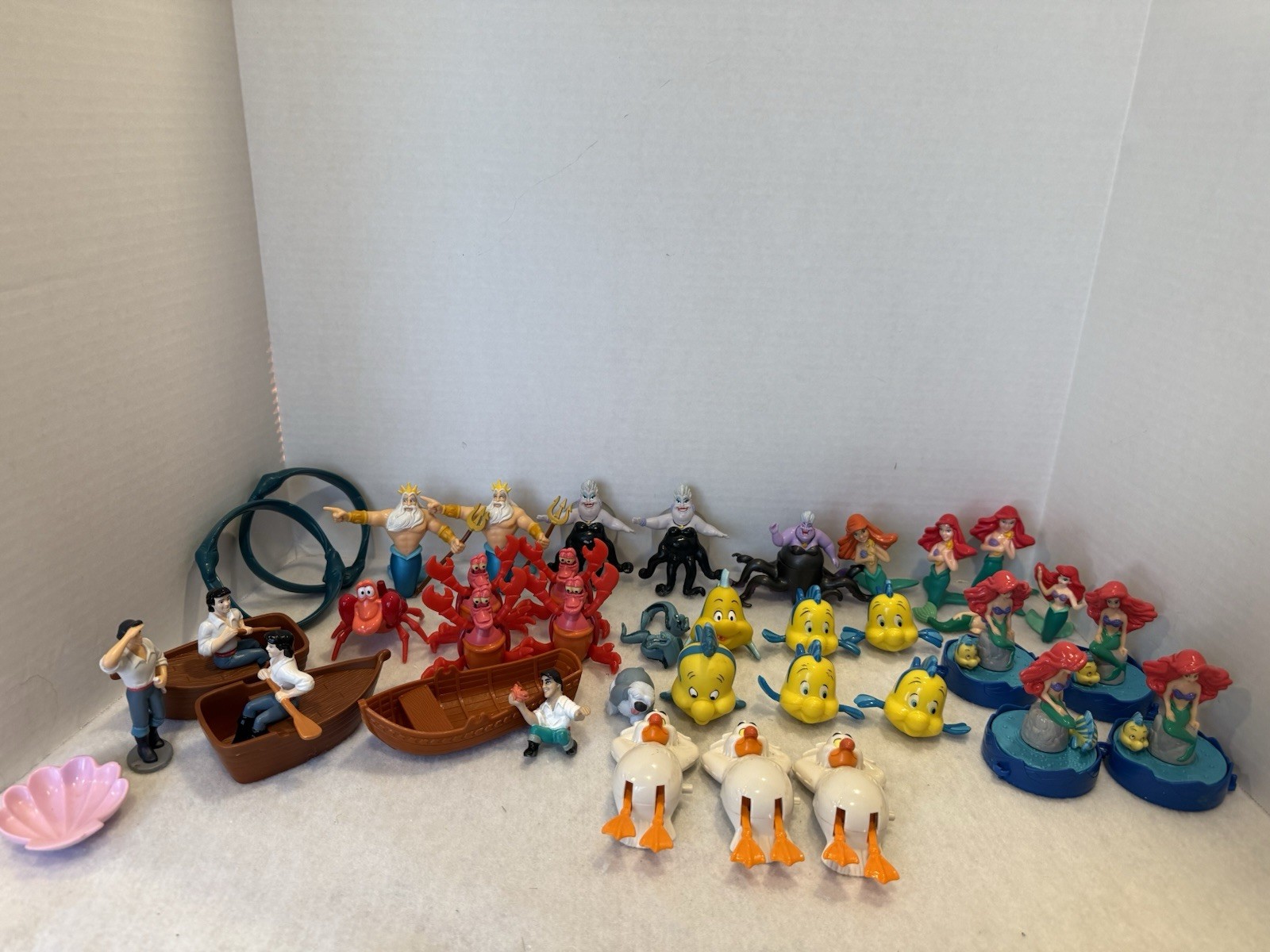 Vintage Disney Little Mermaid 1989 McDonald's Burger King Toys Lot of 39