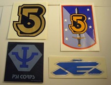 BABYLON 5 "4 Piece Stickers Set" NEW OLD STOCK NOS 1998 Emporium FAN CLUB
