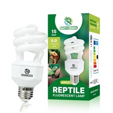 UVA UVB Reptile Light-15W 5.0,Tropical  Sub-Tropical Terrarium Compact Fluor...