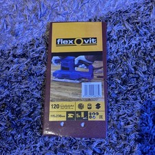 Flexovit 115mm x 230mm Sanding Sheets Aluminium Oxide 120 Grit Pack of 5