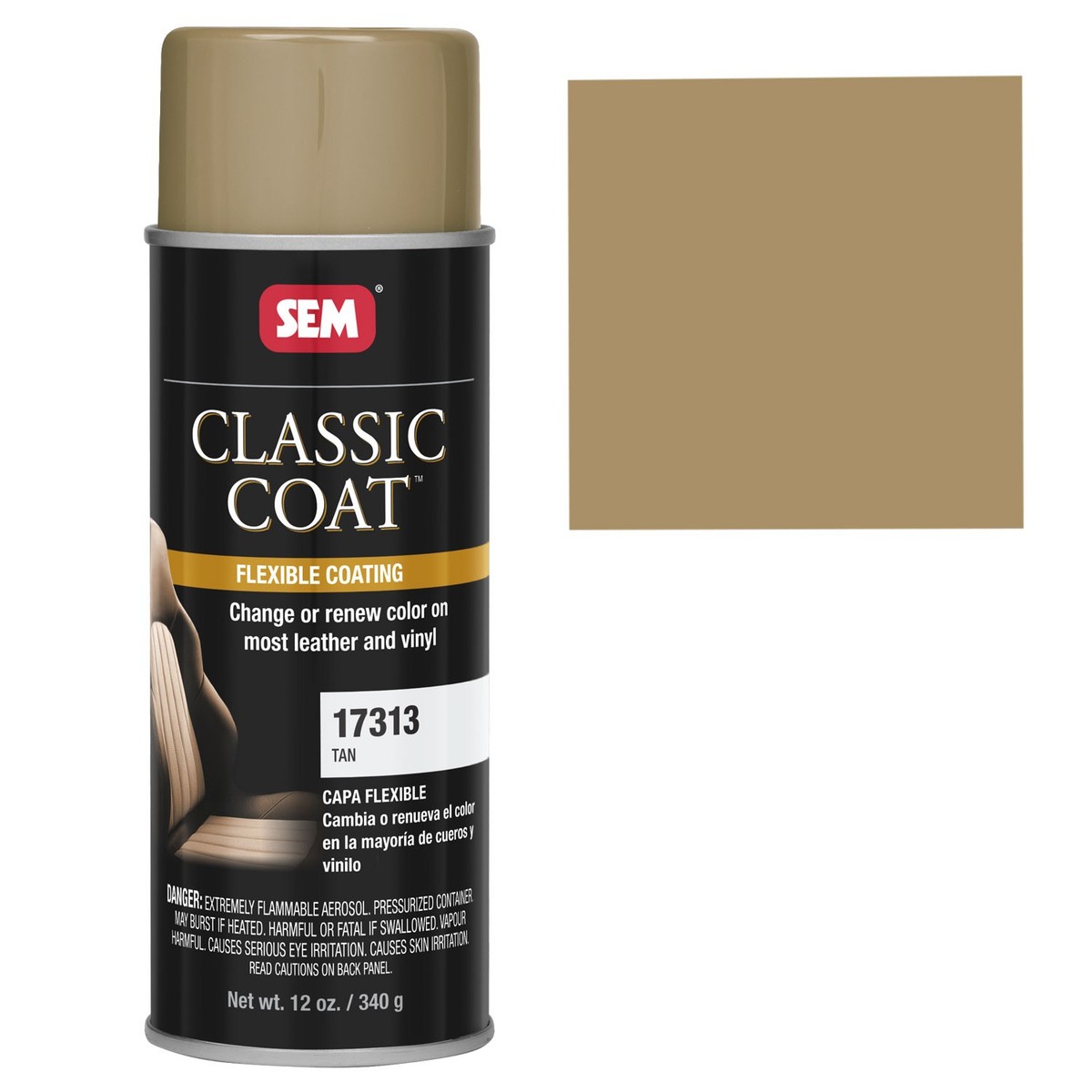 SEM Classic Coat Tan Vinyl Leather Spray Auto Paint SEM