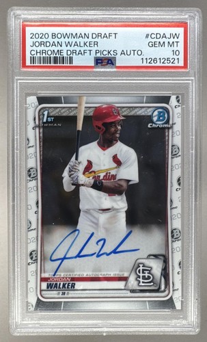 112612521 Jordan Walker 2020 Bowman Chrome Draft #CDA-JW 1st RC Auto PSA 10