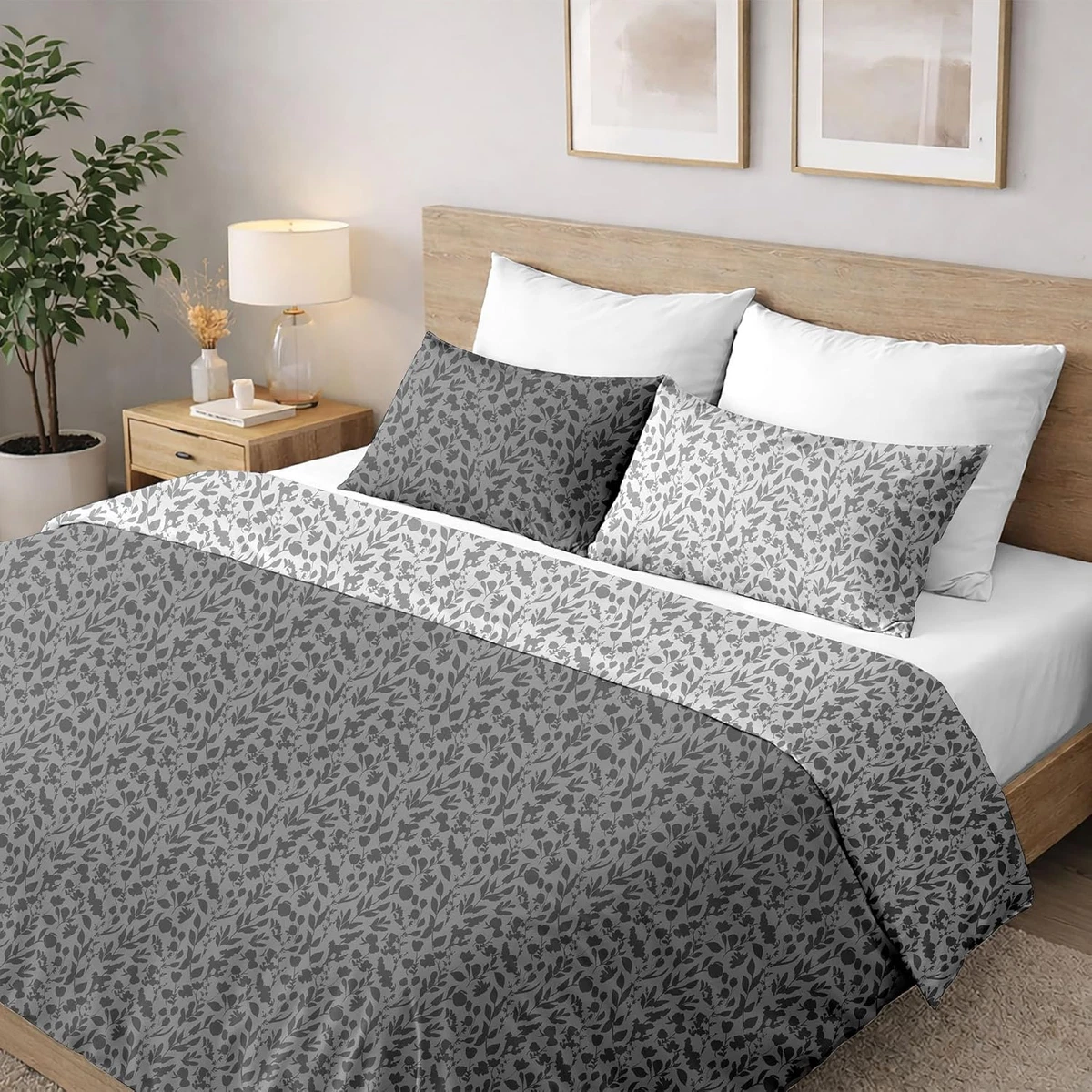 Copripiumino Matrimoniale Microfibra 250x200+40cm Con 2 Federe, Design Stelle Blu, No Stiro