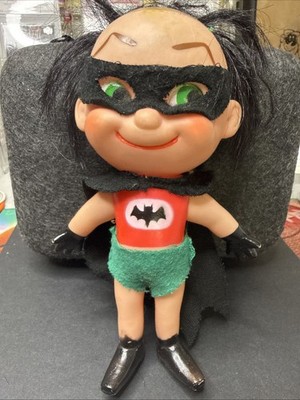 Vintage Rare Japanese   Robin  Bat Girl Shiba Brat Doll 1960s Batman