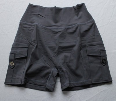 Yeoreo Women's Solid High Waist CoreFlex Biker Shorts JL3 Dark Grey Large NWT