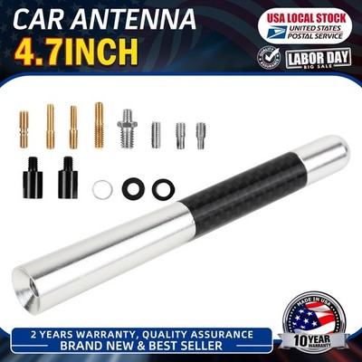 12 CM Silver Car Antenna Aerial Carbon Fiber Radio FM/AM For Jeep Accessories