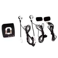 Plastic Motorcycle Intercom Host With Headphones Kit Helmet Wired Walkie Talkie