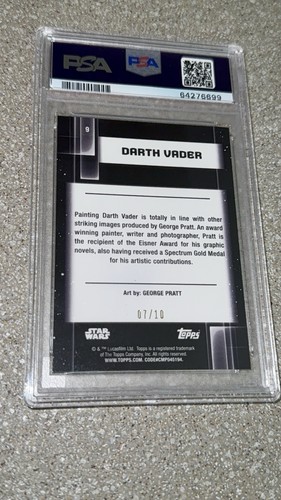 2021 Topps Chrome Star Wars Galaxy Darth Vader Xfractor 7/10 PSA 10 - Picture 2 of 2